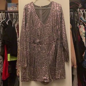 Charlotte Russe Plus Size Sequin Romper